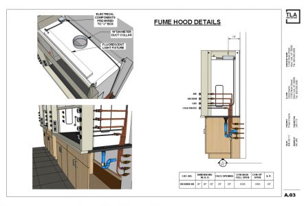 Layout Fume Hood Details
