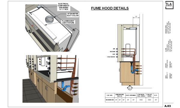 Layout Fume Hood Details